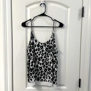 Black and white Cynthia Rowley cheetah top